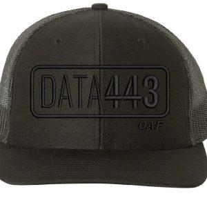Data 443 - Full Size Black Thread on Black Cap