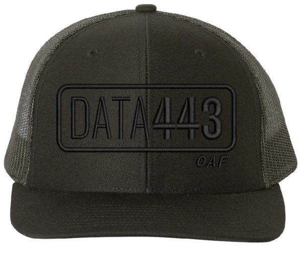 Data 443 - Full Size Black Thread on Black Cap