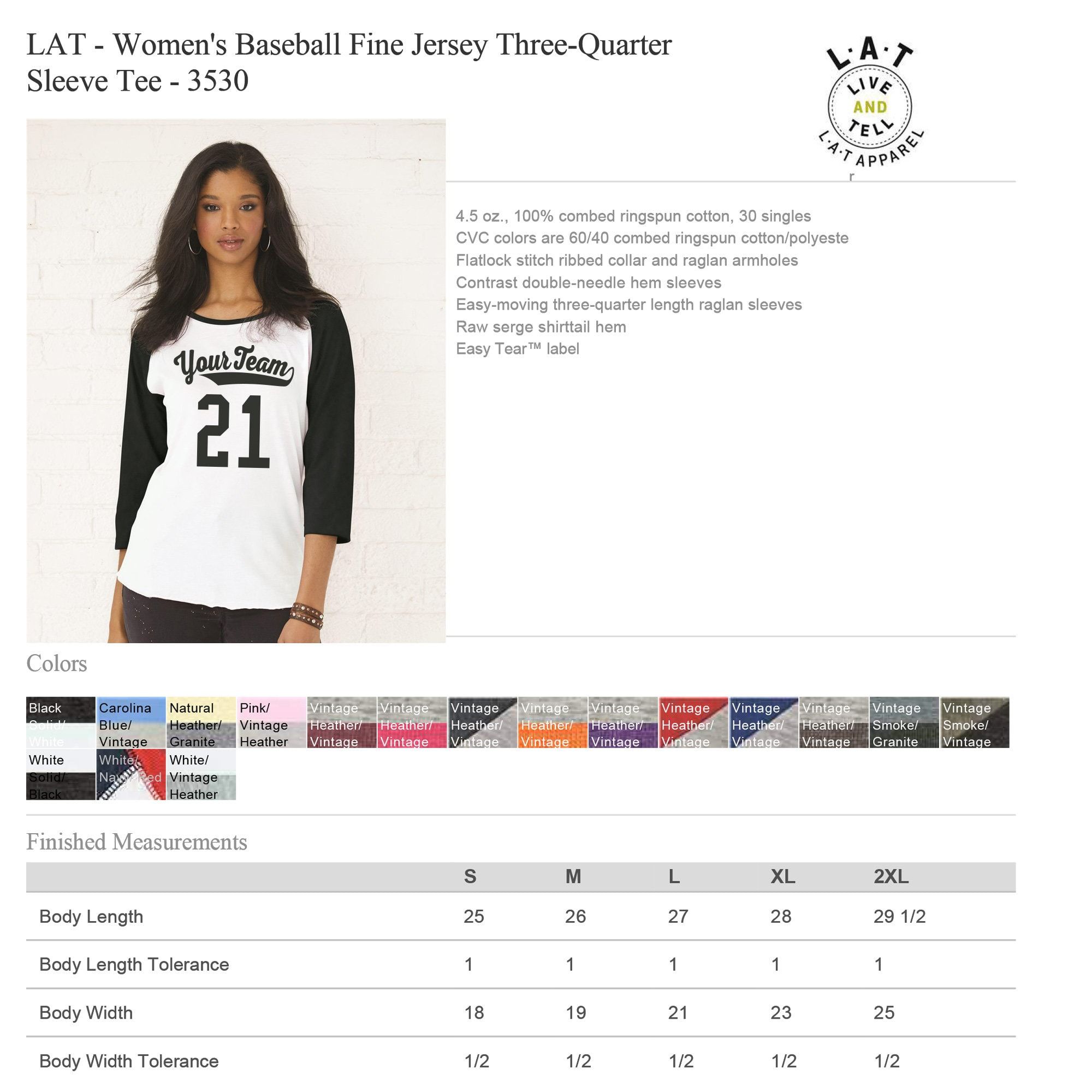 Custom Raglan Baseball Jersey: Soft Vintage Style 3/4 Sleeve, Personalized Team Name Number Shirts - Image 5