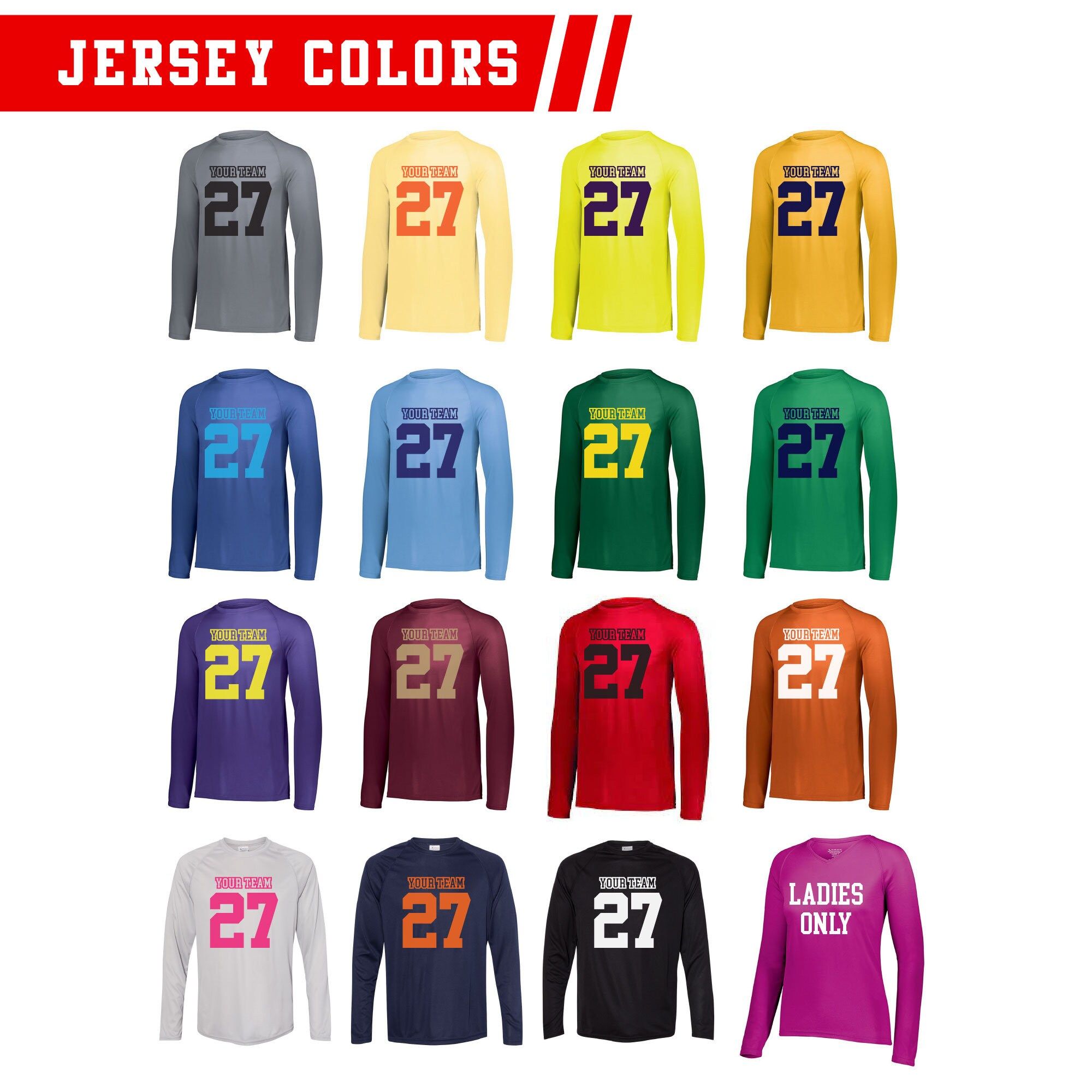 Personalized Long Sleeve Wicking Jersey: Custom Team Name Number, Athletic Uniform Shirt, Team Jerseys - Image 4