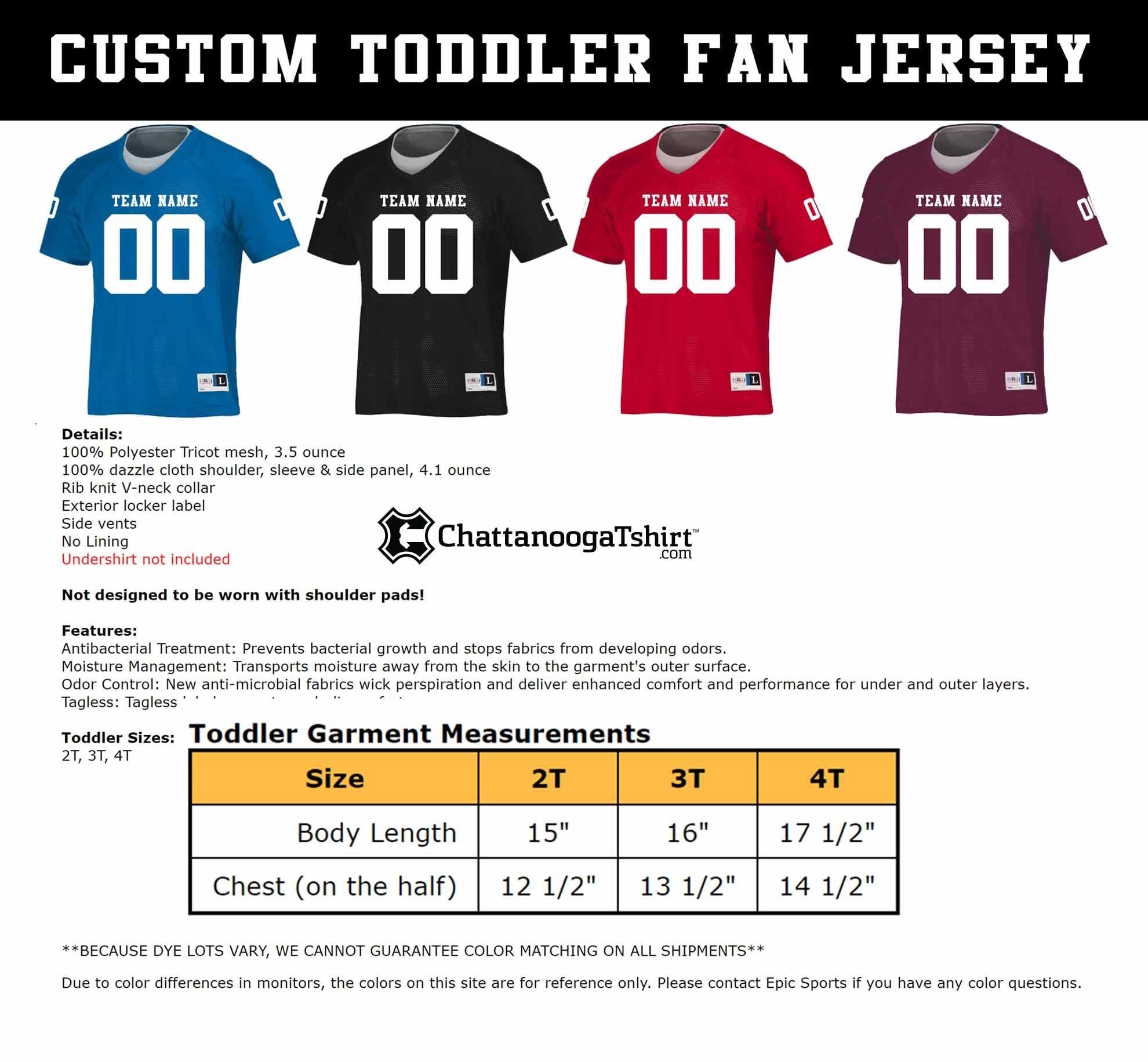 Custom Toddler Football Jersey: Personalized Team Name & Number - Image 5