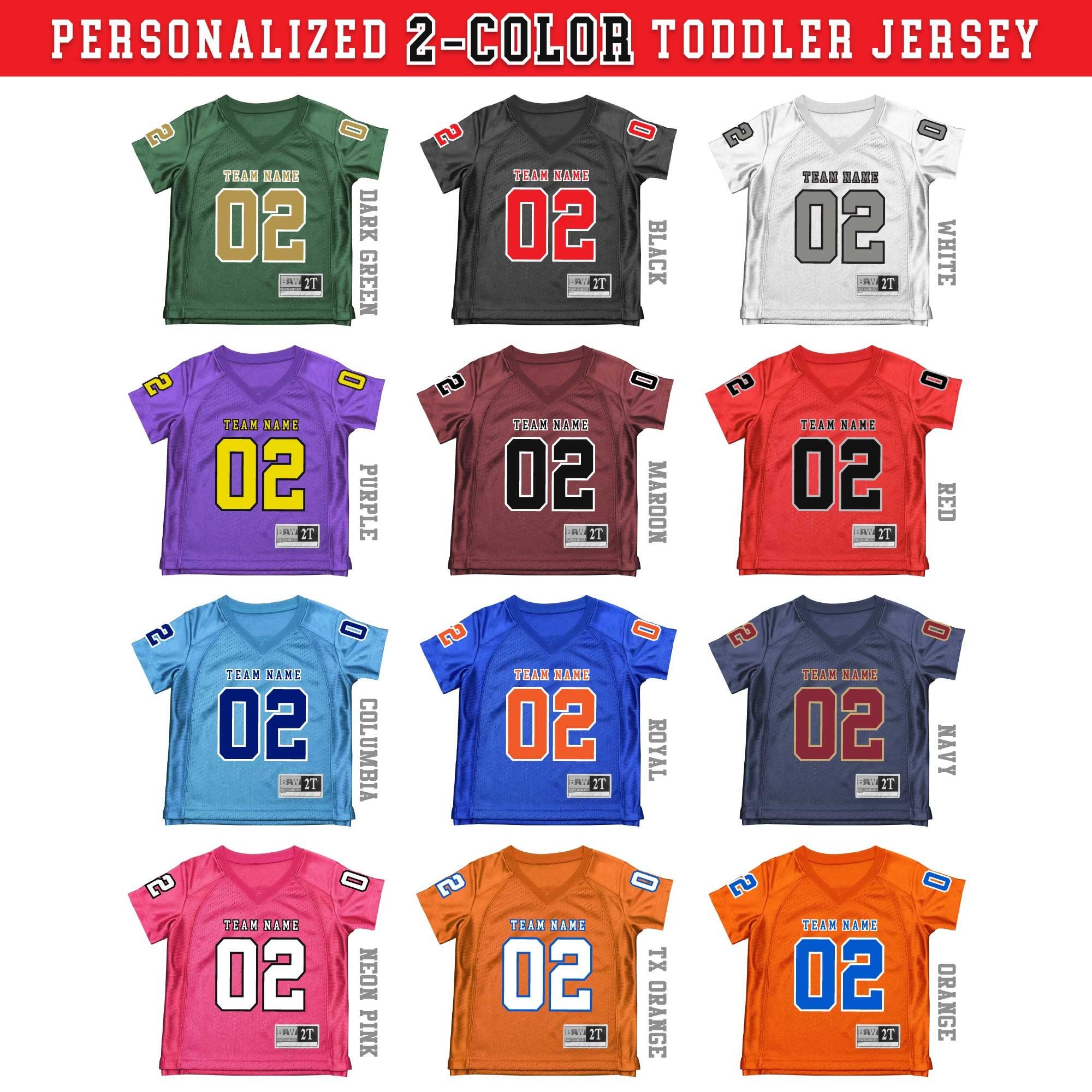 Custom Toddler Football Jersey: Personalized Team Name & Number - Image 4