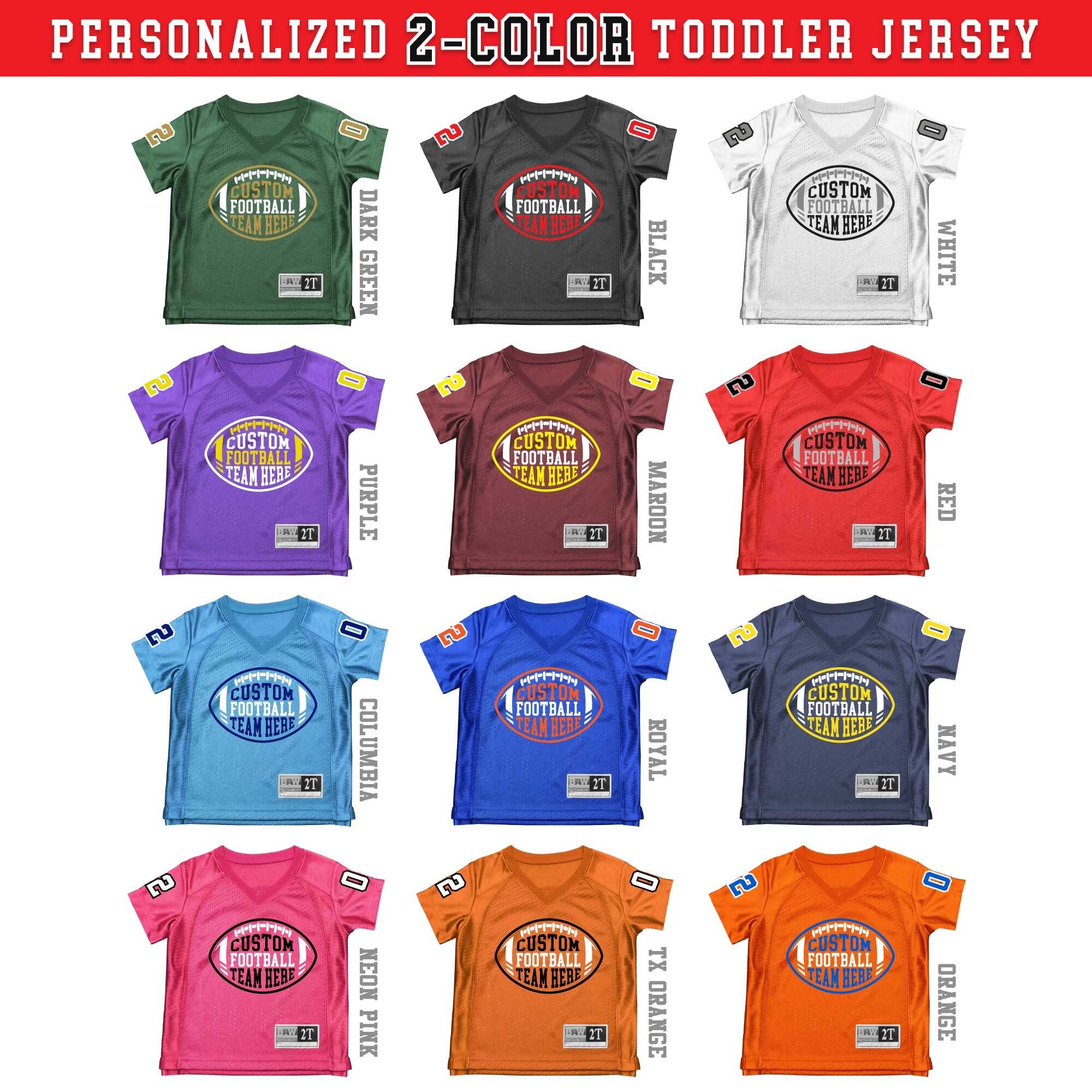 Custom Toddler Football Jersey: Personalized Team Name & Number - Image 3