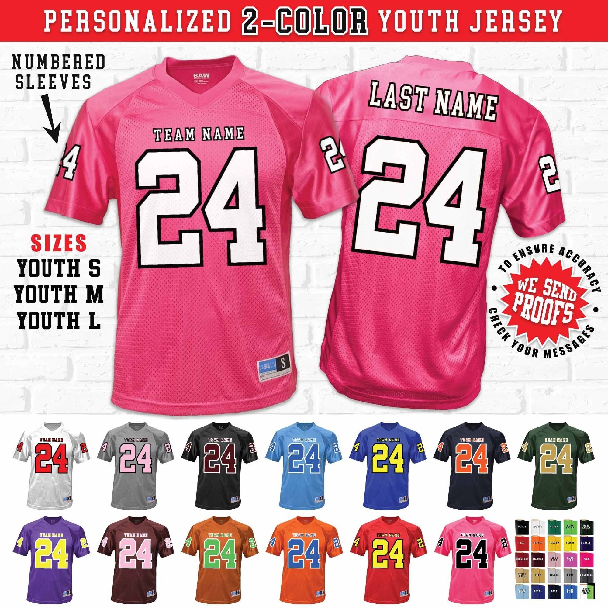 Personalized Kids Football Jersey: Custom Team Name & Number - Image 2