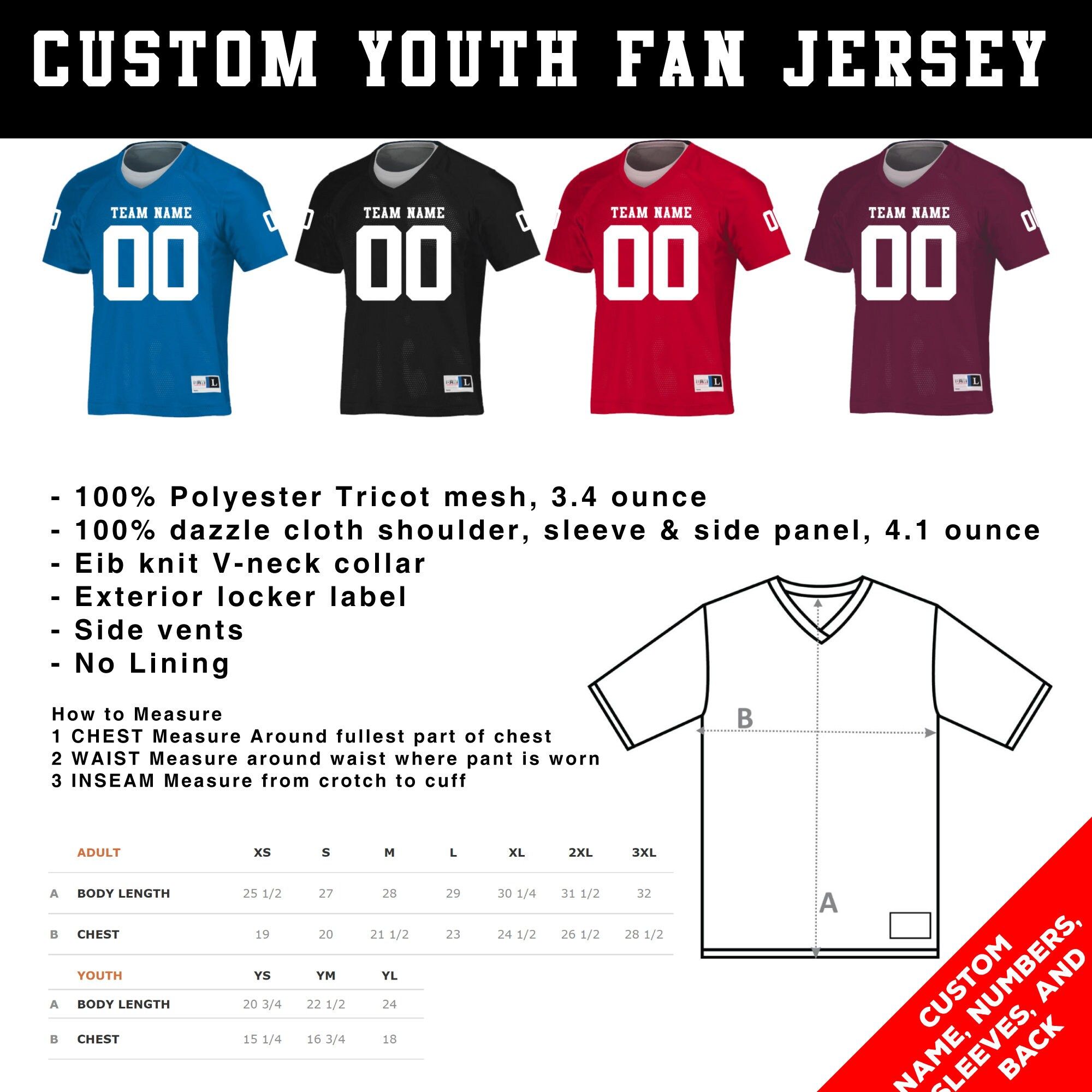 Matching Adult & Kids Sizes Numbered Football Jerseys Your Text Custom Team Name, Numbers - Image 6