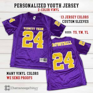 Personalized Kids Football Jersey: Custom Team Name & Number