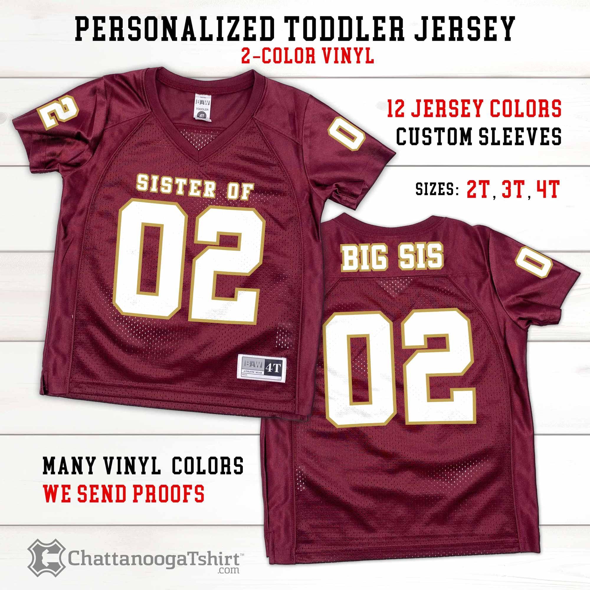 Custom Toddler Football Jersey: Personalized Team Name & Number