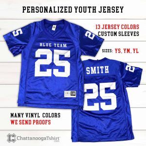 Personalized Youth Football Jersey: Custom Team Name & Number, Athletic Uniform Shirt, Kids Sports Jerseys