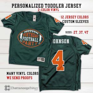 Custom Toddler Football Jersey: Personalized Team Name & Number