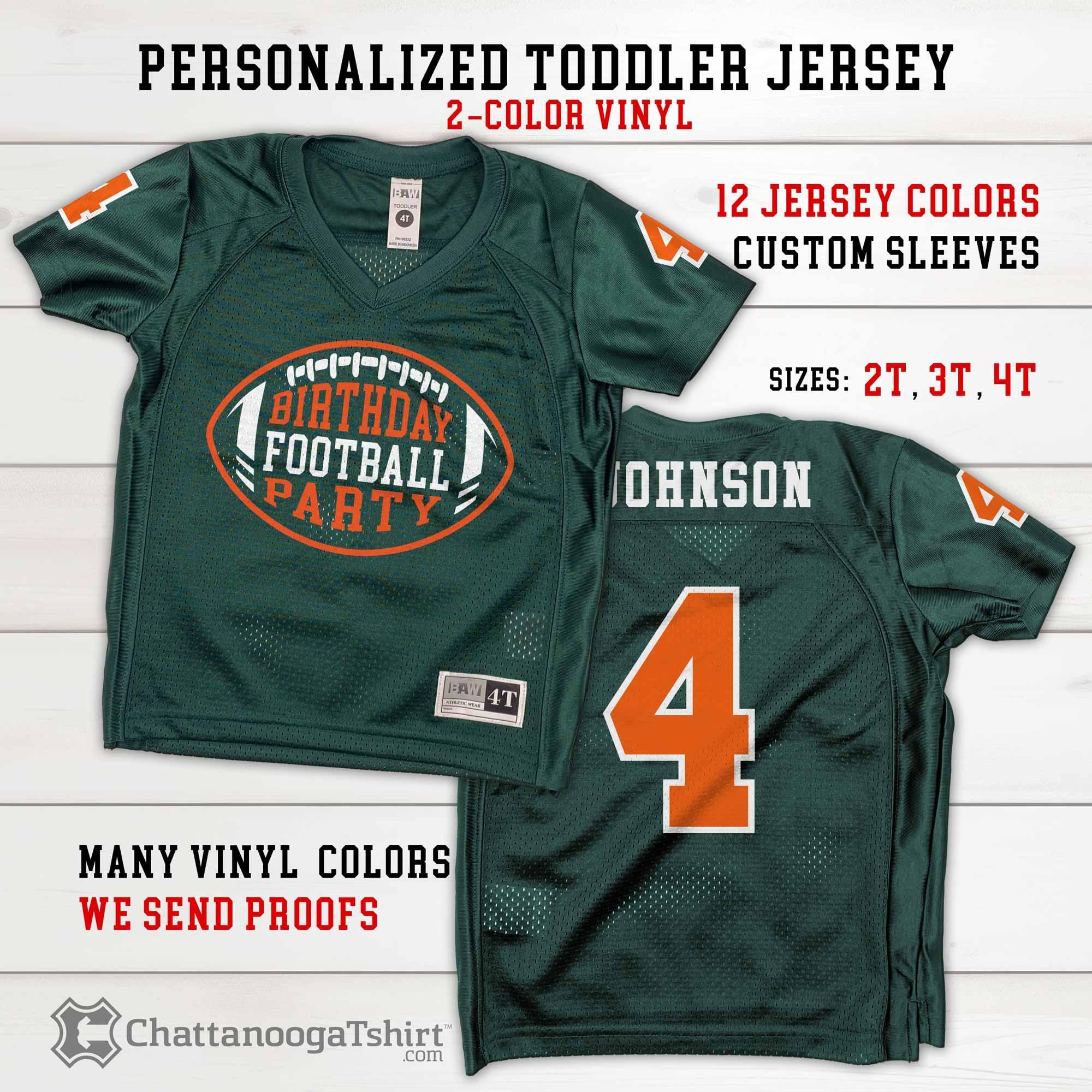 Custom Toddler Football Jersey: Personalized Team Name & Number