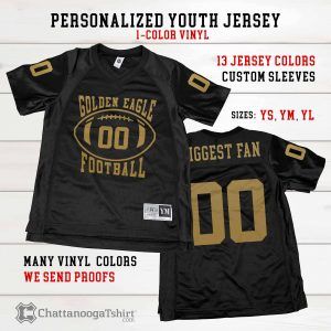 Custom Youth Football Jersey: Kids Personalized Team Name & Number, Athletic Uniform Shirt, Sports Jerseys