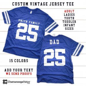 Custom Vintage Football Jersey Tee: Personalized Family Fan Shirt, Athletic Uniform, Retro Team Jerseys