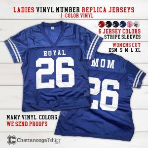 Custom Ladies Football Number Jersey: Striped Sleeve Personalized Team Jerseys