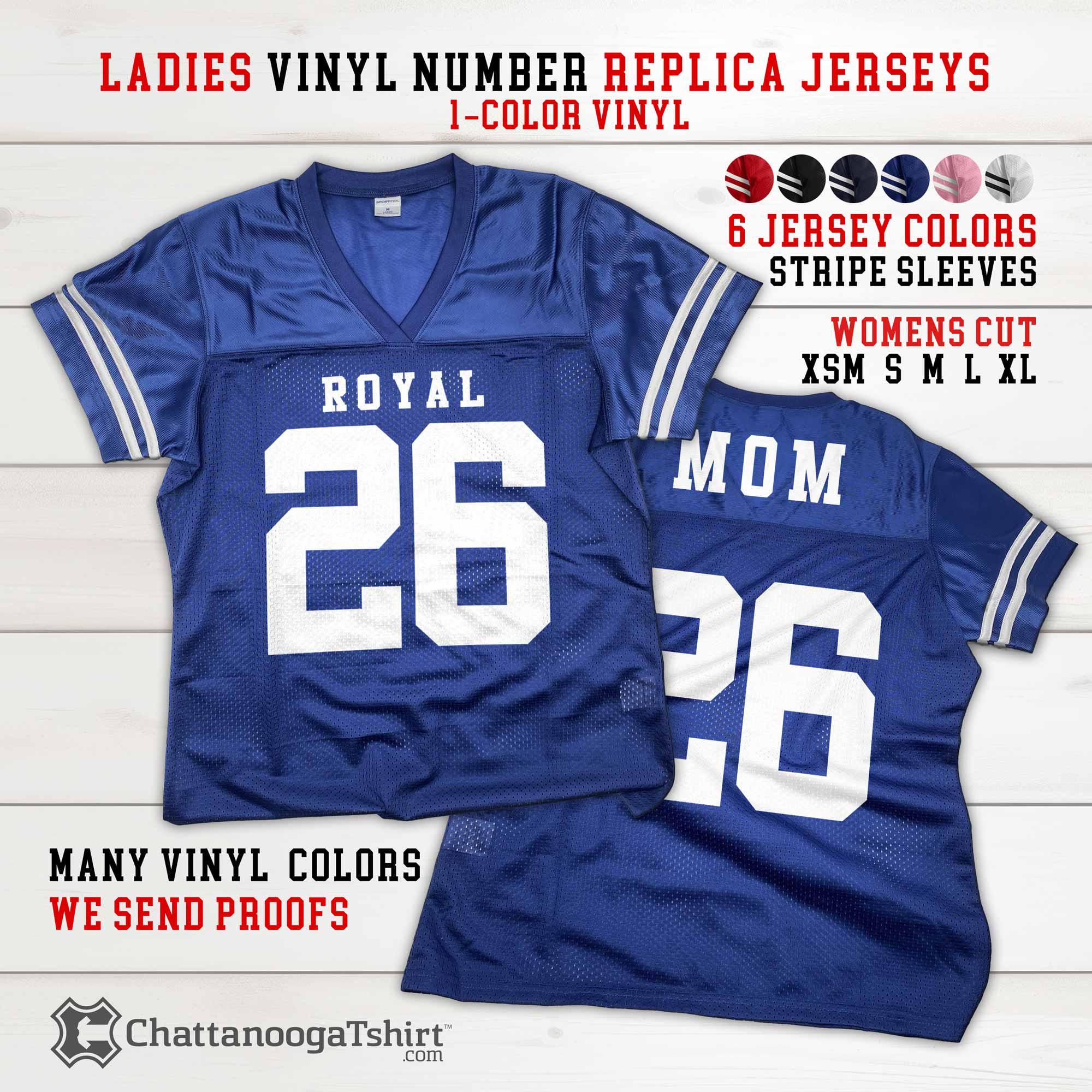 Custom Ladies Football Number Jersey: Striped Sleeve Personalized Team Jerseys