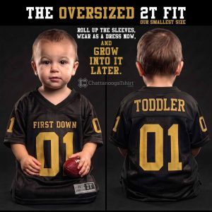 The Oversized 2T Custom Toddler Infant Jersey, Personalized Name Number, Game Day Baby Jerseys